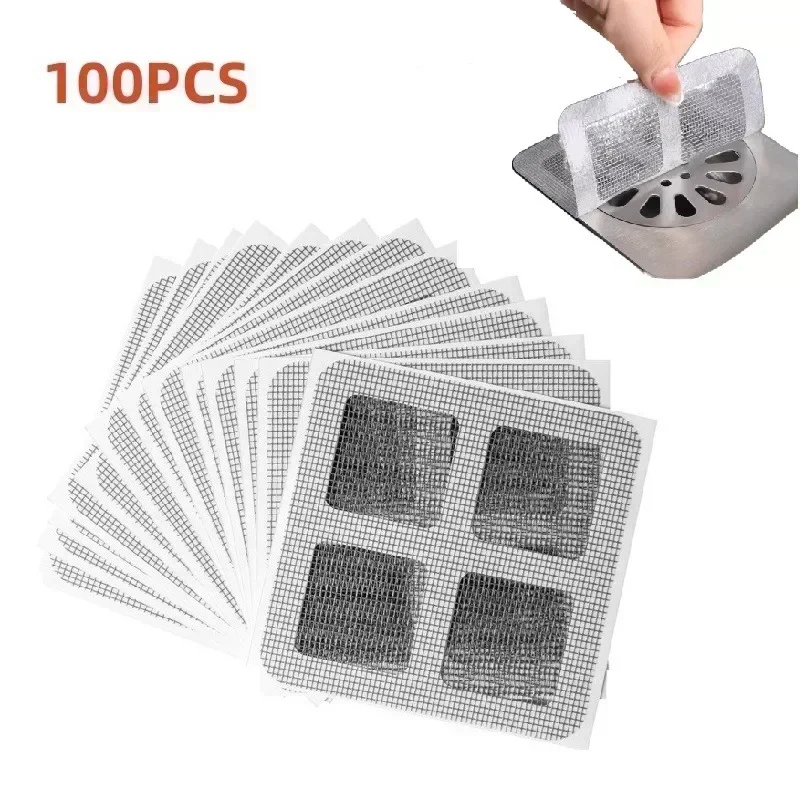 Pegatinas de malla desechables para cubierta de drenaje de ducha, pegatina para drenaje de suelo, cubierta de ducha, tapón colador para fregadero de cocina y baño