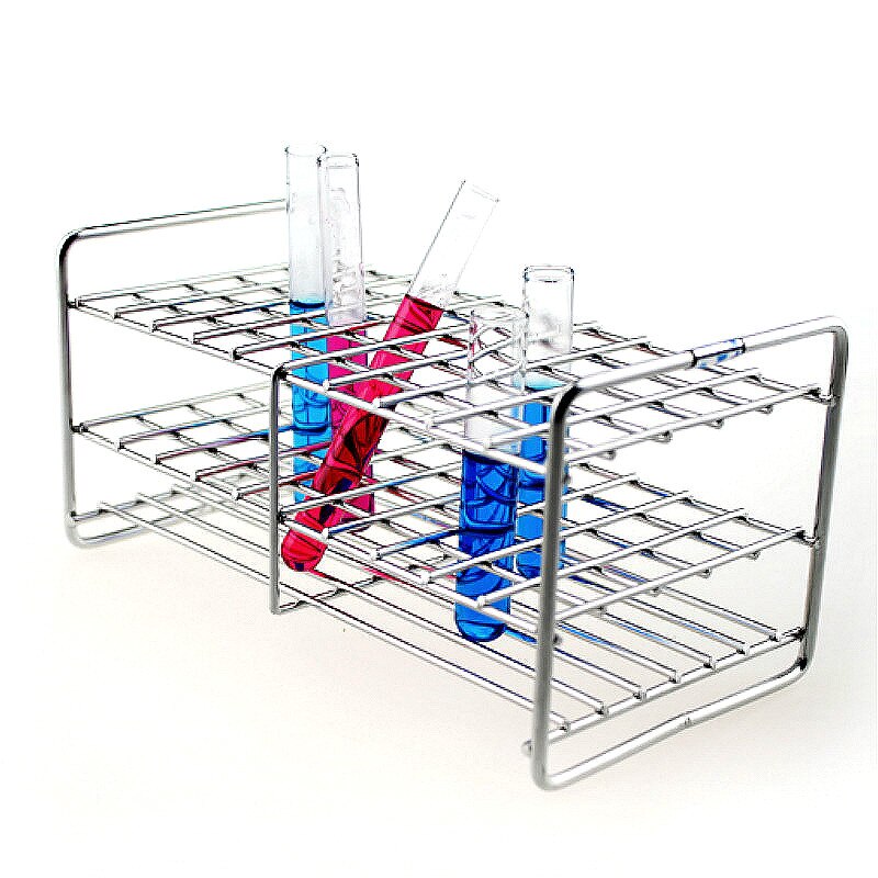 Reagenzglas Halfter Edelstahl Draht Rohr Gestell Reagenzglas Ständer Für Rohr Durchmesser 23mm/24mm/25mm/25,5mm 50 Brunnen 1 / PK