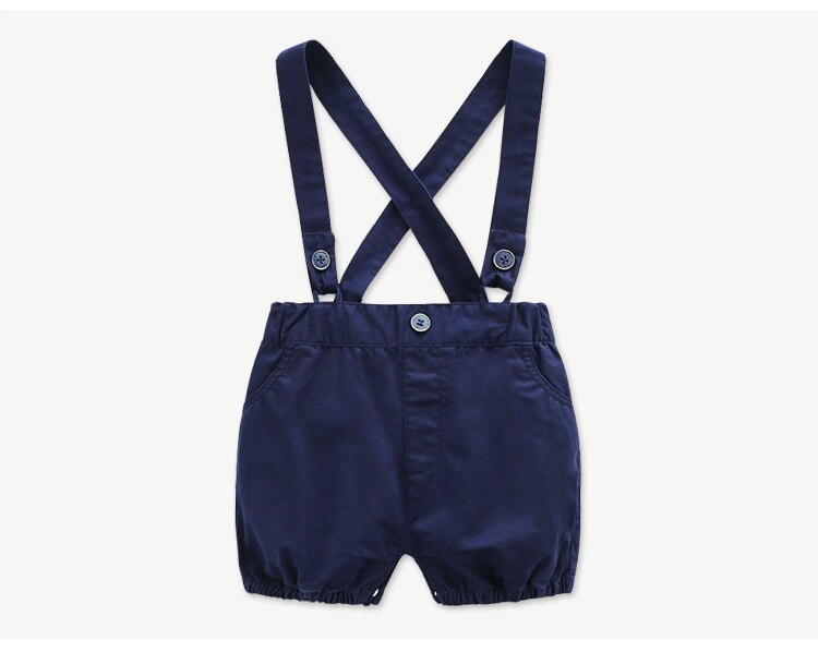 Baby drengetøj seler jakkesæt bomuld drengens babys kortærmede udflugtssæt' s 0-24m gode