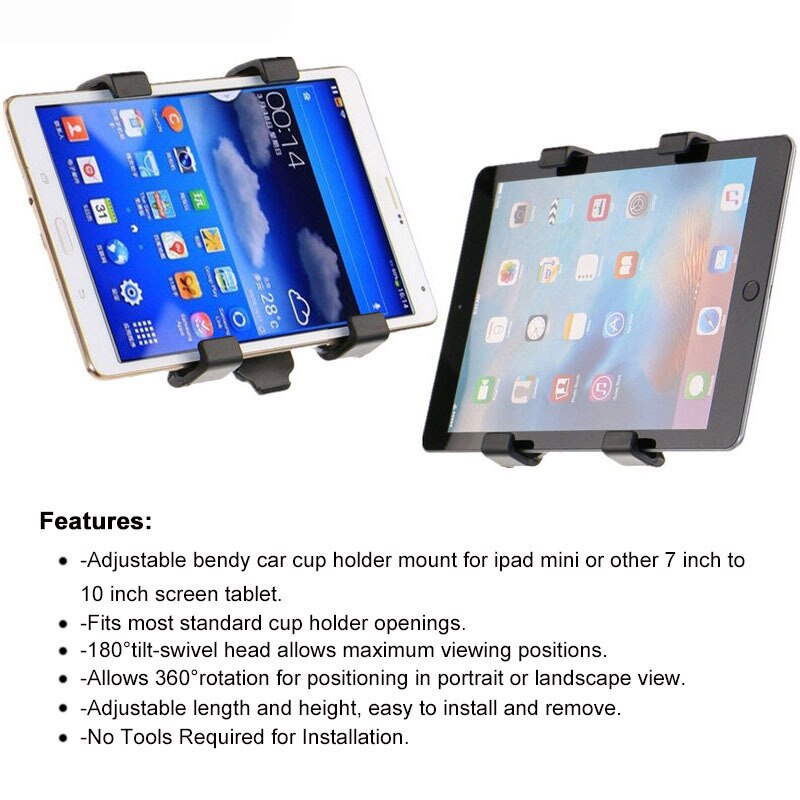 Universal 8.0-10 inch Car Tablet PC Holder Car Auto CD Mount Holder Stand for Lenovo Yoga tab 3/4 10 8 Plus x103F X304F soporte