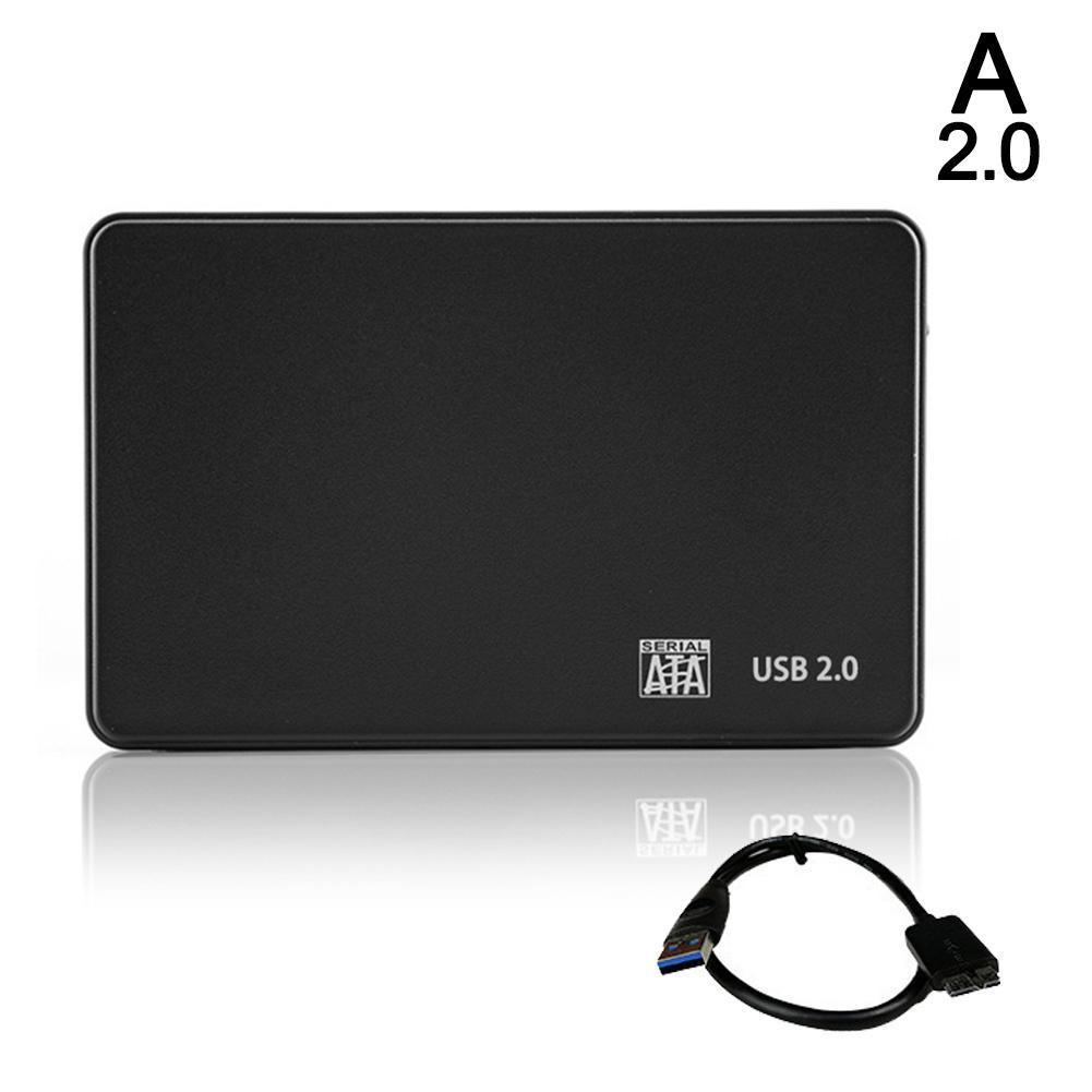 2.5 "Usb Ultra-Dunne Mobiele Harde Schijf Box Sata Naar Usb Behuizing Drive 3.0/2.0 Box Adapter hard Q3V1: Blauw