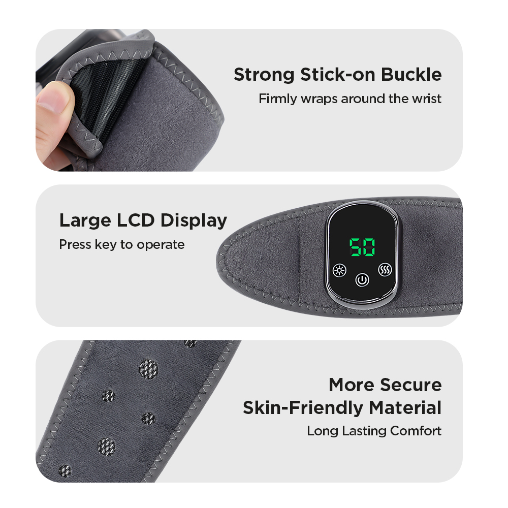 Electric Wrist Heating Pad Wrap For Hand Wrist Support Brace Electric Vibration Massage Warmer Compression Arthritis