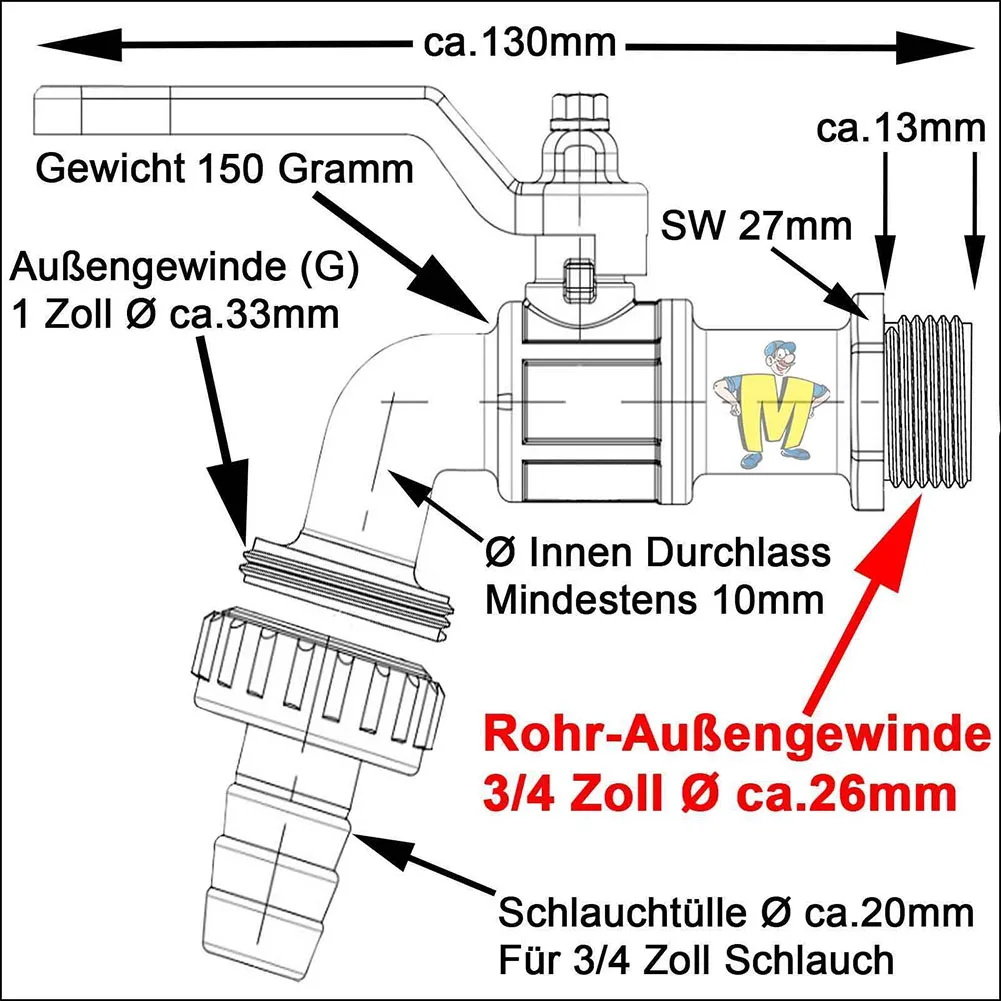 1 set utloppskran ibc-tank, tankkran, lockadapter, lock, kran, tank 1000 liter, vattentankadapter, trädgårdskran, snabbkoppling, kran