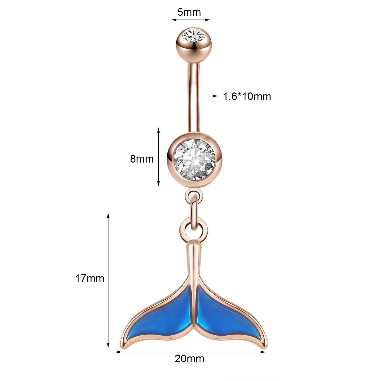 AOEDEJ, 14G, 1 pieza, anillo para Piercing en el ombligo de estrella de mar de cristal, joyería para Piercing corporal con perlas, anillo para el ombligo de concha para mujer de verano: Chapado en oro antiguo