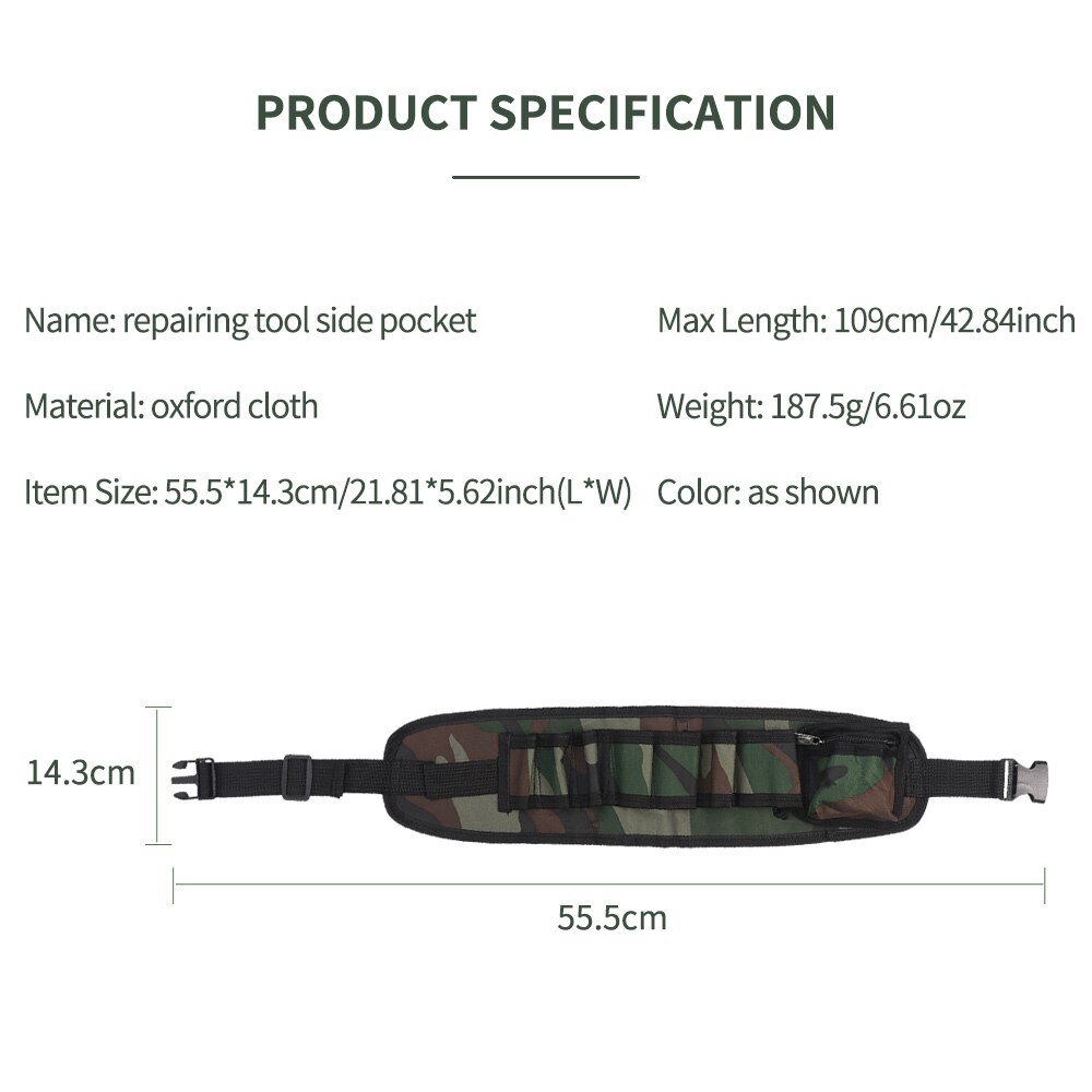 Oxford Canvas Multifunctionele Gereedschapstas Praktische Taille Opslag Opslag Gereedschapstas Beitel Elektricien Gereedschapskist Instrument Zak