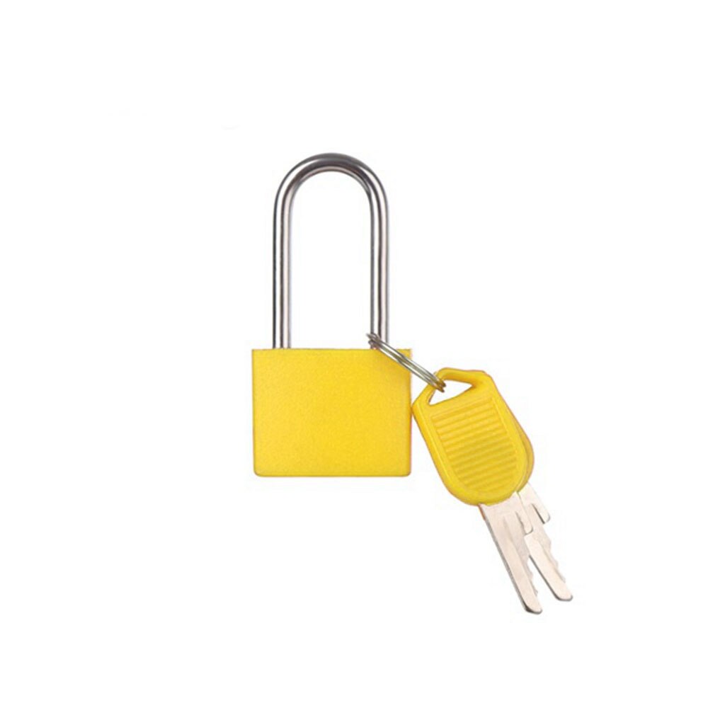 Mini Colourful Travel Lock Long Beam Suitcase Strong Steel Lock with 2 Keys Luggage Padlock Security Tool: yellow