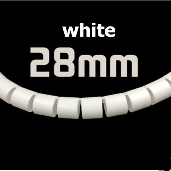 5 Meters 16FT Cable Management Protector Wire Wrap Cord Tidy Organizer Tube Hider Flexible Expandable Home Office Wire Concealer: 28mm white