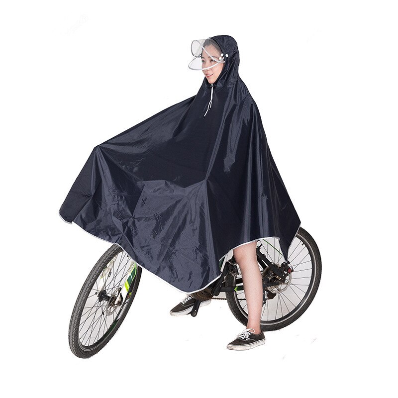 Chubasquero de bicicleta de para hombres y mujeres, capa de lluvia para ciclismo, Poncho con capucha a prueba de viento, capa de lluvia para bicicleta, cubierta para Scooter de movilidad: Navy