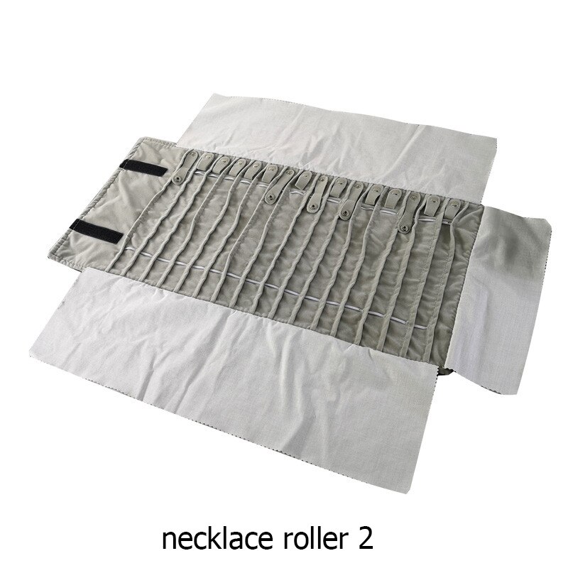 Schmuck Roll-Up Tasche Organizer Weiche Samt Reisetaschen Halskette Ohrringe Ring Armband Träger Lagerung Fall Armreif Uhr Halter: necklace roller 2