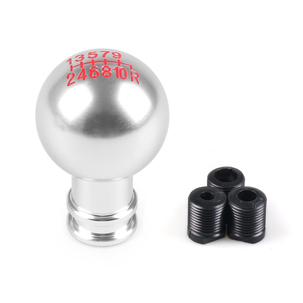 Pommeau de levier de vitesse universel, 5/6/10 vitesses, noir, argent: 10speed silver