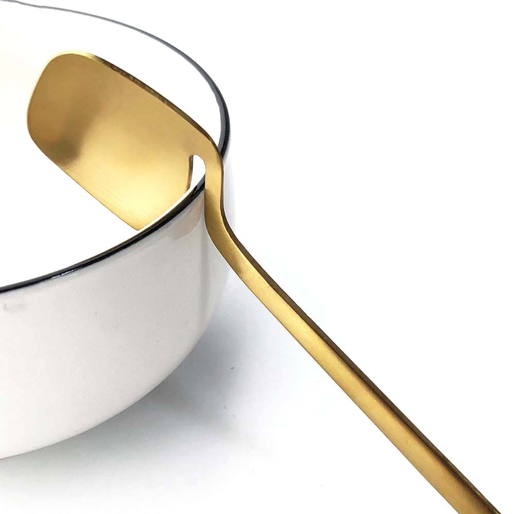 4 stuks zwart serviesset keukendecoratie lepel vork mes bestekset keukengereedschap ijs desserts soep koffie gebruik servies
