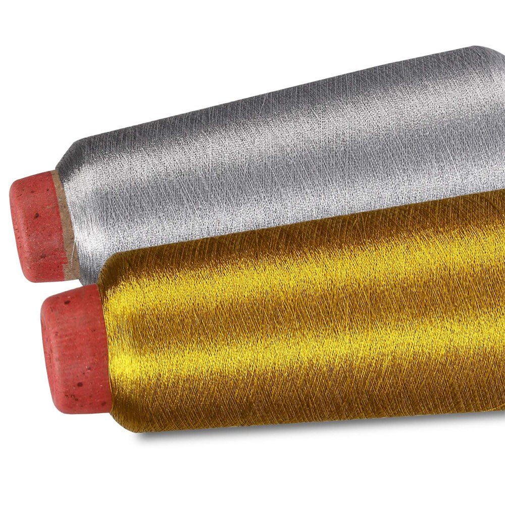 1Pc Gold/Silver 3000M Cross Stitch Metal Thread Polyester Thread for Hand-woven Embroidery DIY Sewing Thread