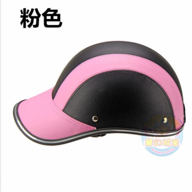 Motorcycle Half Helmet Summer Male And Female Light Weight: Pink