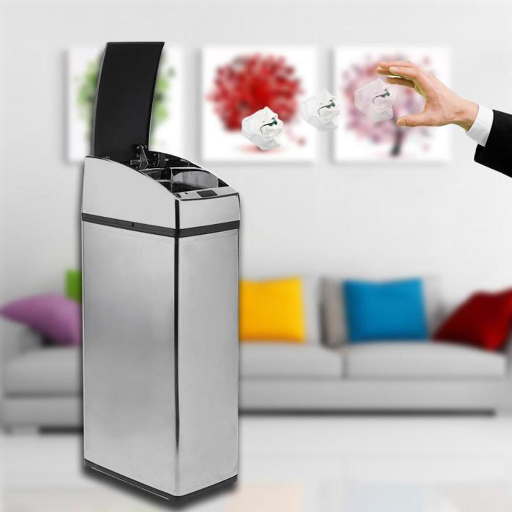 3/4/6L Automatic IR Smart Sensor Dustbin Trash Can Induction Household Waste Bin Smart Sensor Dustbin