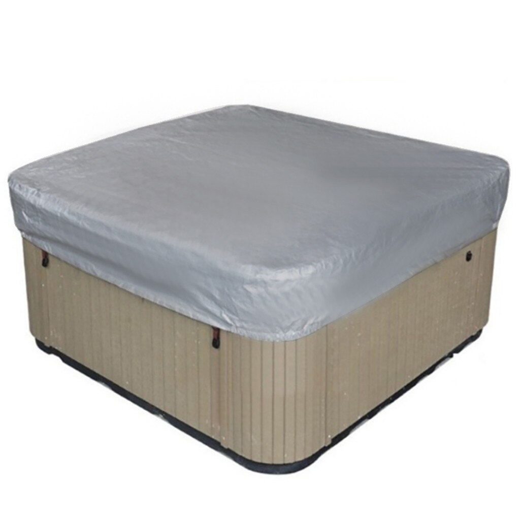 Bathtub Dust Cover Outdoor Square Tub Top Cover Waterproof Canopy Dust Cover Silver Coated Rain #3: Gray