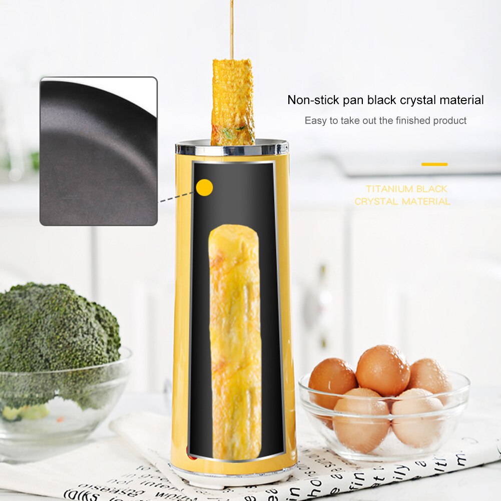 Electric Egg Roll Maker Automatic Multifunction Mini Egg Roll Maker Omelette Egg Boiler Breakfast Omelette Sausage Machine US
