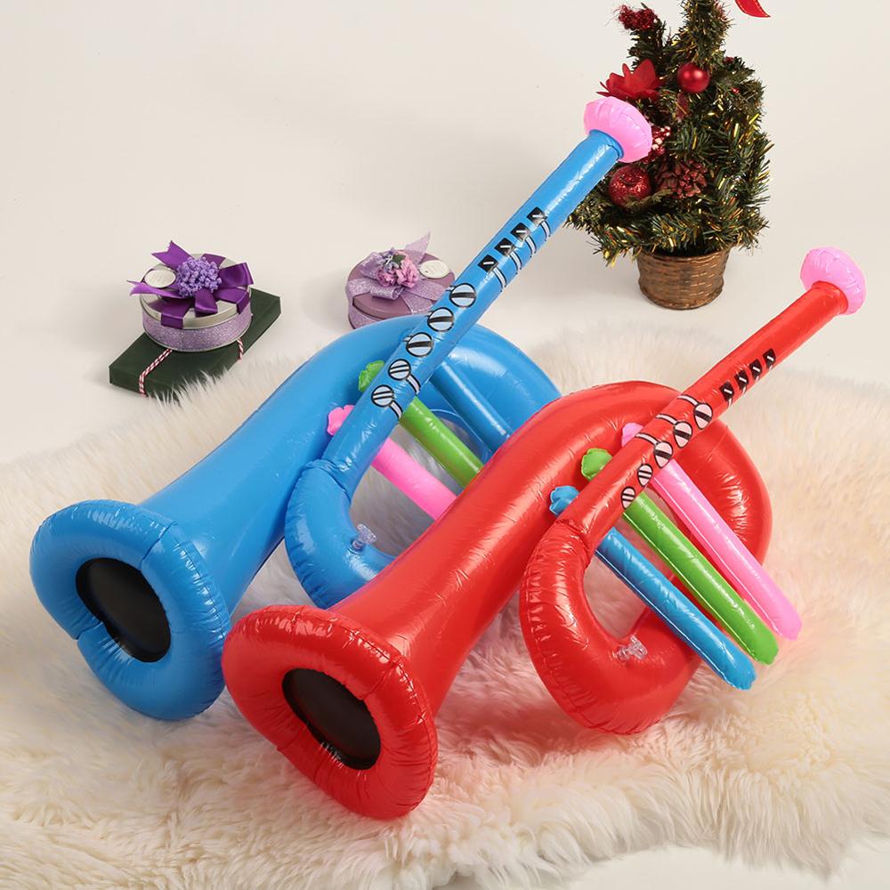 Novelty Infatable Trumpet Inflatable Toy Trumpet Toy Simulation Trumpet PVC Colorful Inflate Trumpet Toy