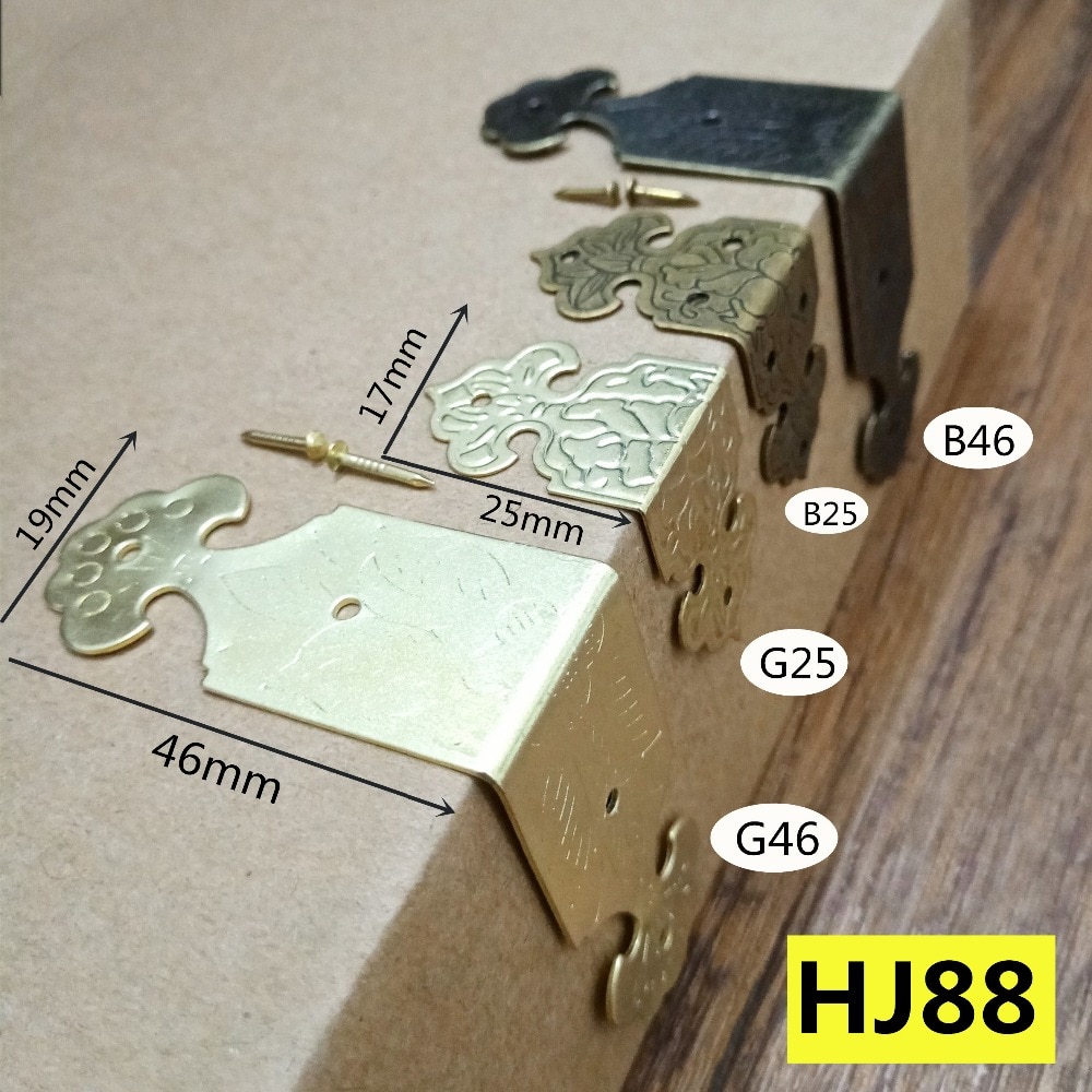 12 stk antik kasse hjørne beskytter vintage smykker trækasse dekorative beskyttere sag fødder ben møbler hardware tilbehør