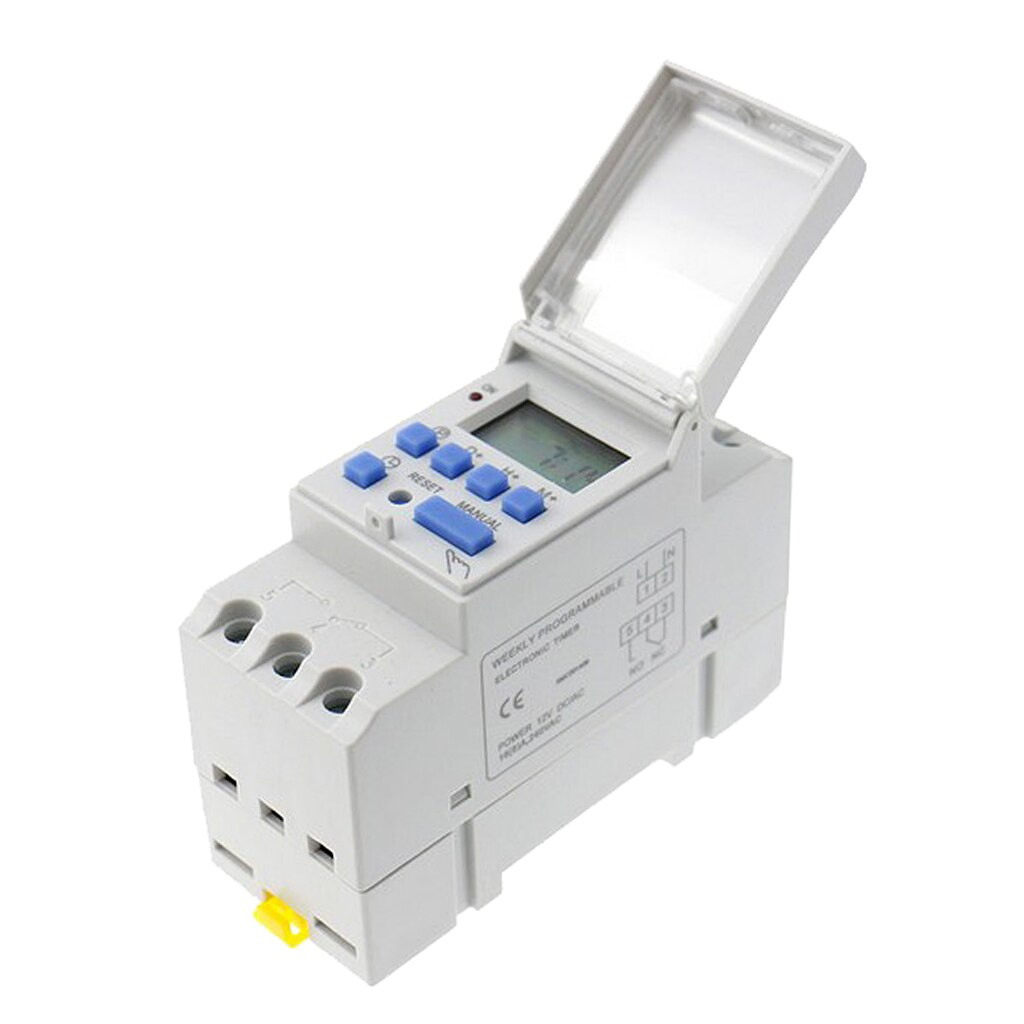 Temporizador DIN programable, AC 220V, LCD Digital, interruptor de tiempo, relé 16A