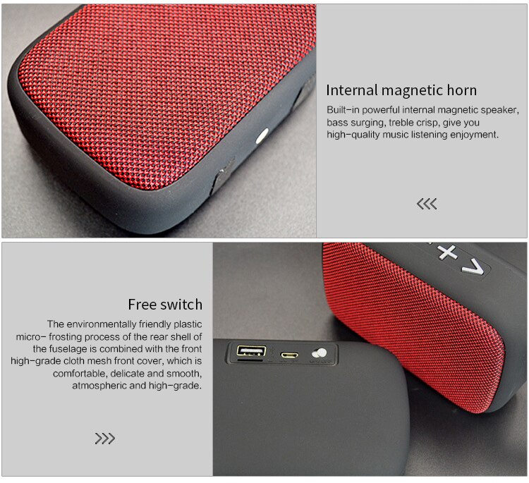 Draagbare Speaker Bluetooth Speakers Draadloze Loundpeakers Met Fm Radio Ondersteuning Tf-kaart Voor Buiten Thuis