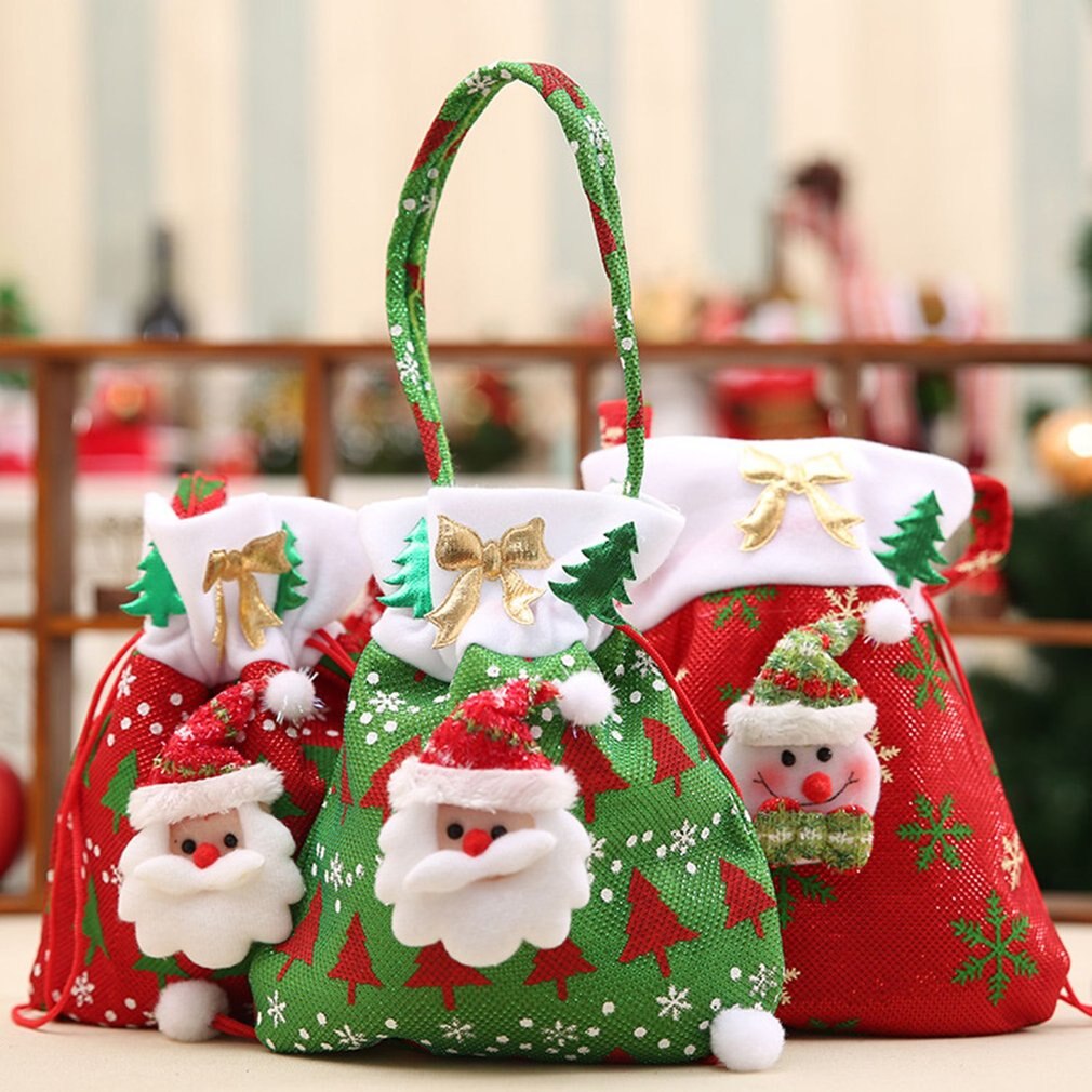 Søde juleposer slikpose julemanden snemand juletræshængninger børns juletasker