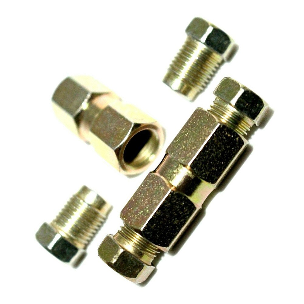 Bar Pipe 3-Way Brake Line Tee Fitting - 10mm Alloy Connector For 3/16" Automotive Brake Systems Brake System Tee