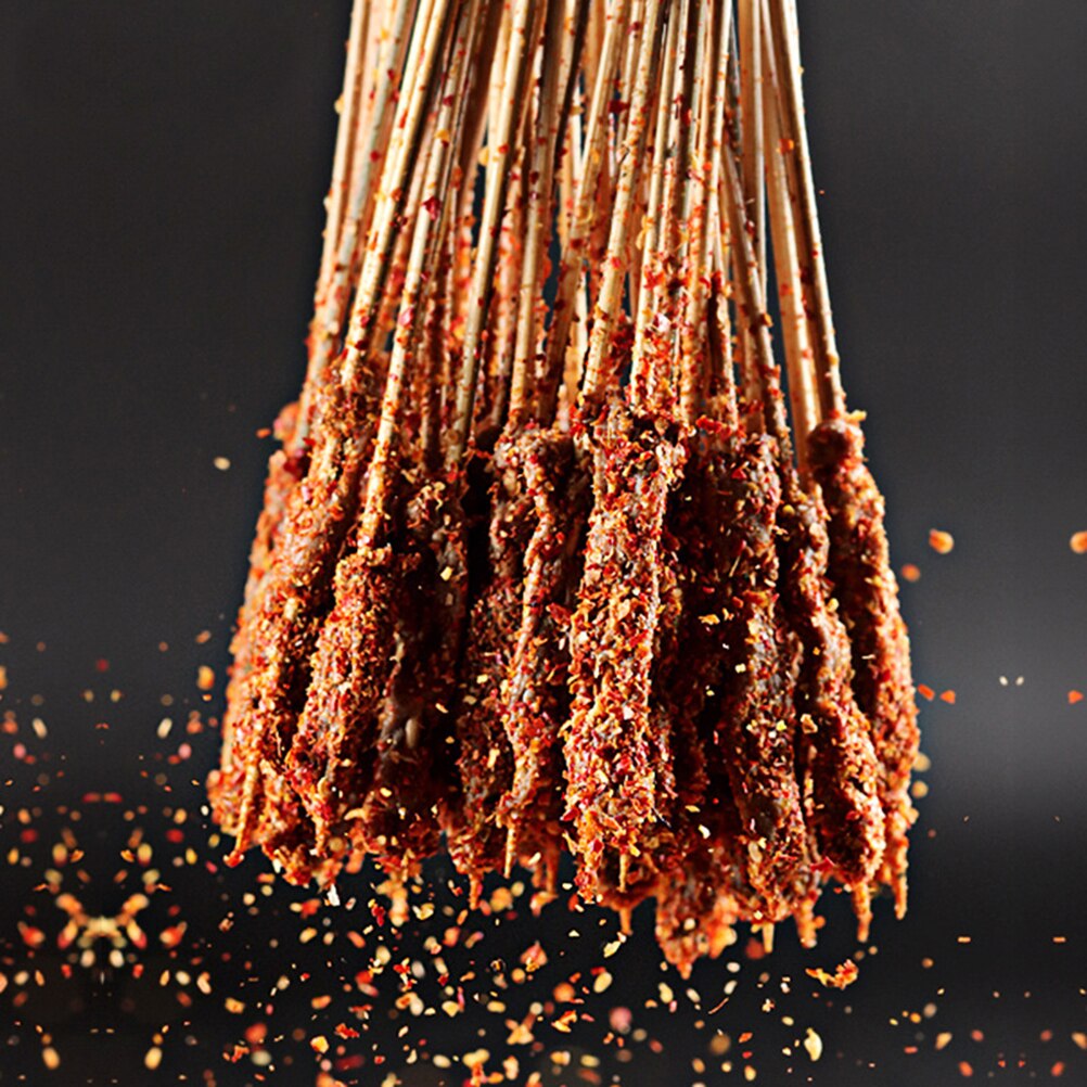 200 Stuks Bamboe Sticks Dikker Roosteren Sticks BBQ Spiesjes voor Koken Bakken Barbeque