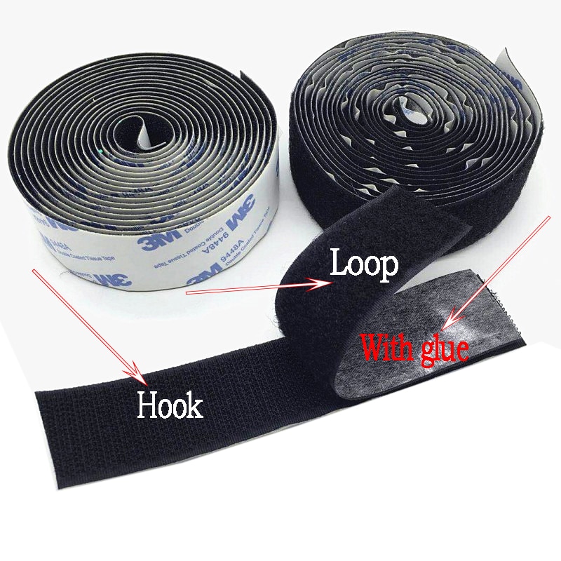 Bande auto-adhésive en Nylon 3M, mètre/lot forte, auto-adhésive, velcro, pour accessoires de bricolage