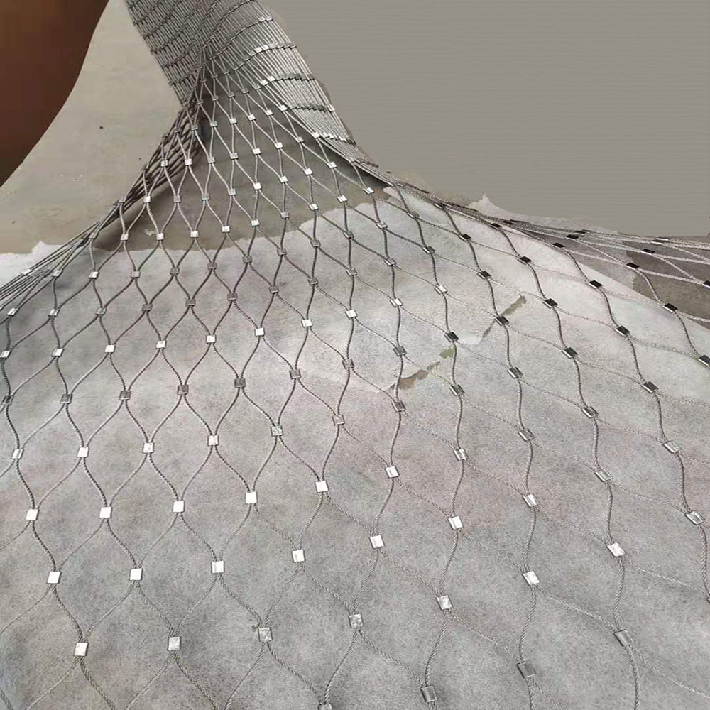 Home decor ferruled inox wire rop mesh /stairs balustrade infill panel/Anti fall safety protect mesh