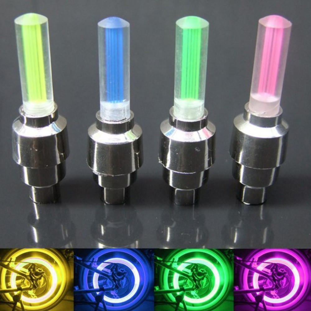 2 pièces voiture vélo roue lumière LED AG10 voiture moto pneu Valve lampe mouvement activé lueur LED s lumières pneu tige casquettes néon