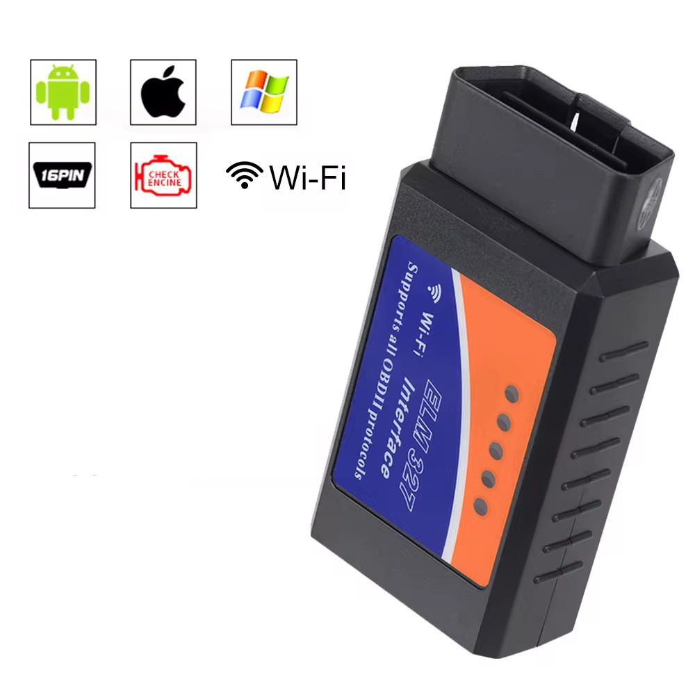 ELM327 V2.1 OBD2 Scanner BT/Wifi ELM 327 OBD Car Diagnostic Tool For Android /IOS PK Vgate Icar2 Code Reader: black