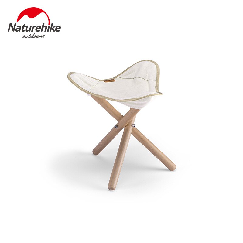 Naturehike Outdoor Ultralight Canvas Folding Driehoek Kruk Draagbare Camping Picknick Kruk Massief Houten Kruk NH20JJ008