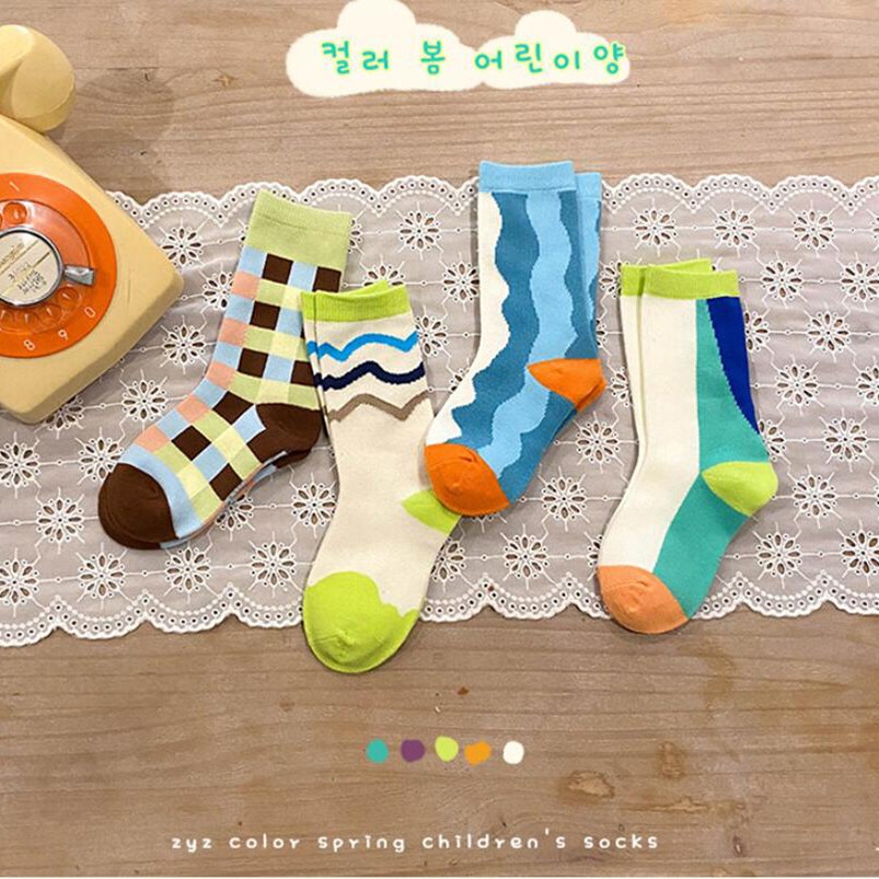 Regenbogen streifen socken für jungen baumwolle rohr socken für mädchen kleidung kleinkind mädchen knie hohe socken freundlicher bein wärmer Baby zeug