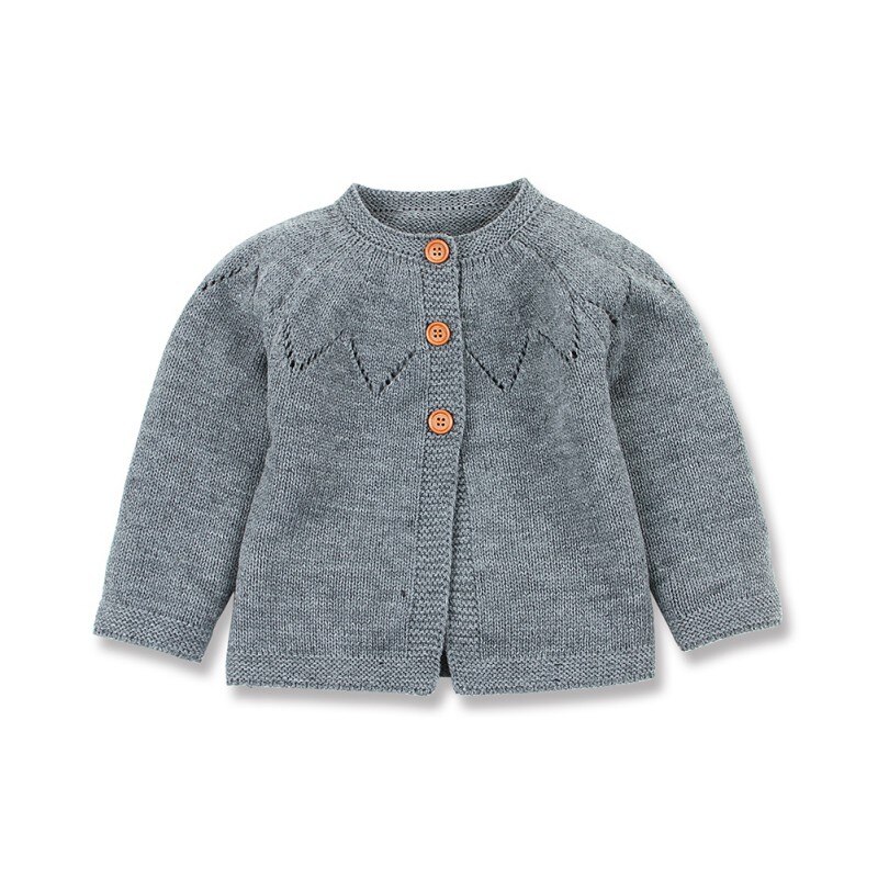 Cardigan pour enfants de 0 à 24 mois, pull d'automne pour bébés filles et garçons, ajouré, vêtements: C / 6M