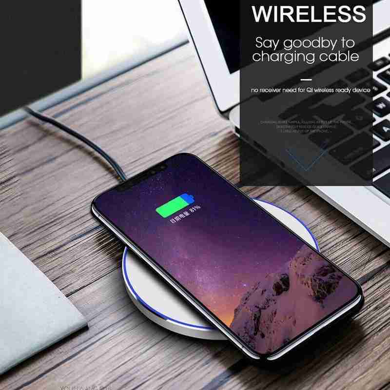 Snelle draadloze oplader voor samsung galaxy  s8 s9 s10 plus qi draadloze oplader, snellaadstation, mat pad  r29