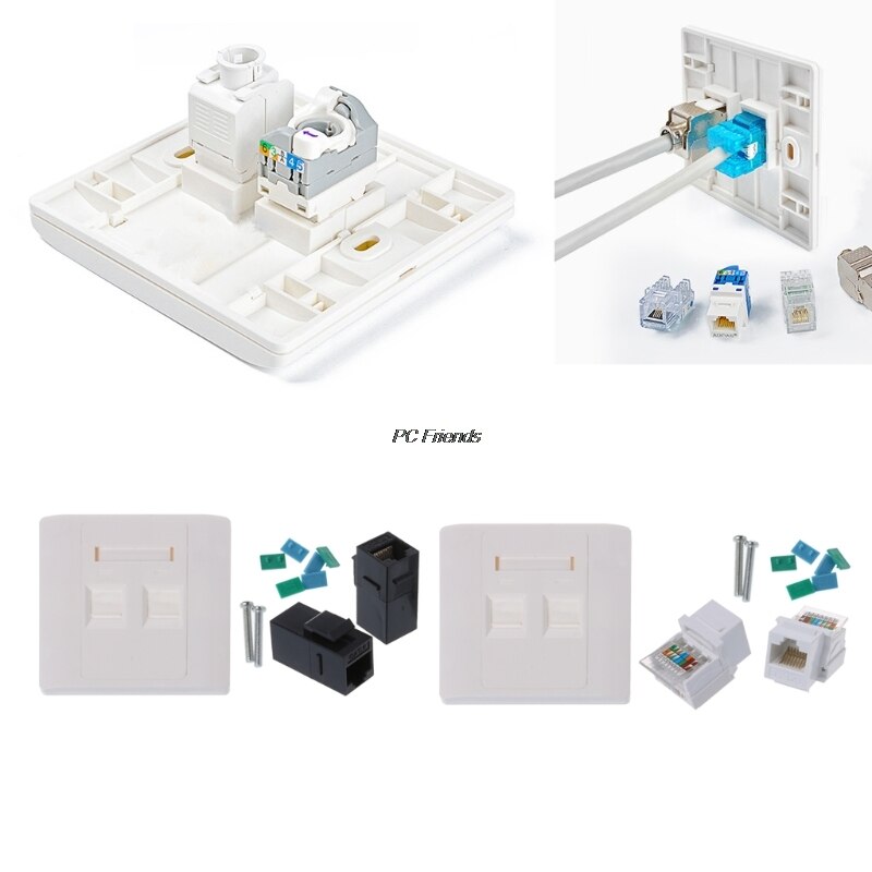 JeoPoom RJ45 Coupleur, LAN Ethernet Répartiteur 1 vers 2 câbles JeoPoom RJ45 Coupleur, LAN Ethernet Répartiteur 1 vers 2 câbles