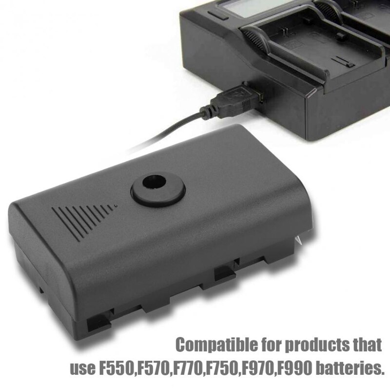 Dc Coupler Virtuele Batterij Power Adapter Camera Licht Mobiele Voeding Geschikt Voor Sony Np F550 F570 Met Usb-kabel