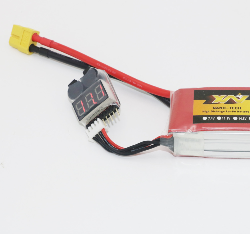 Testeur de tension de batterie Lipo, alarme sonore de basse tension pour 2-8S Lipo Life LiMn moniteur de contrôle de batterie Li-ion