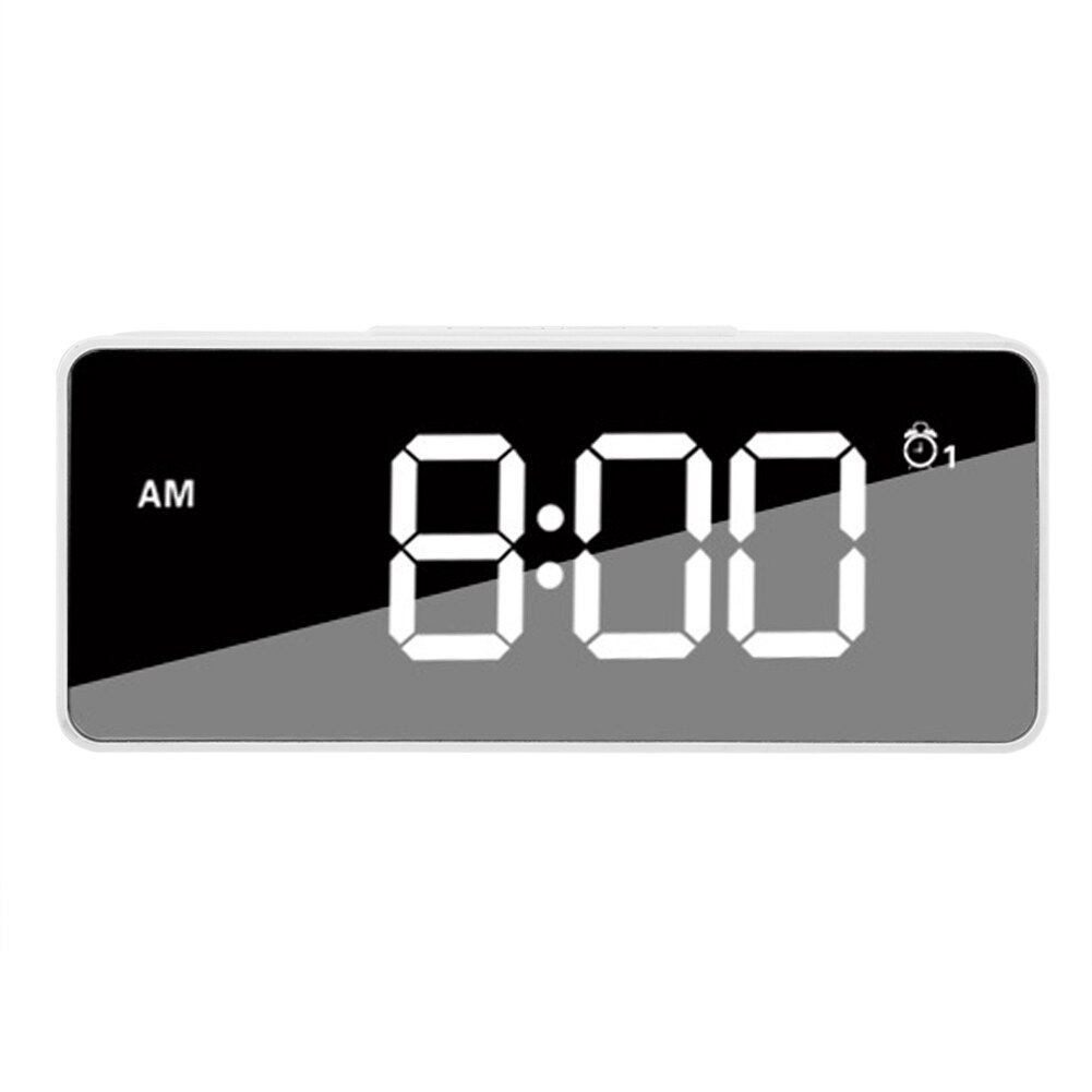 USB LED Alarm Clock Digital Music Snooze Table Clock Alarm Clock Night Light Backlight Display Home Decoration Clock