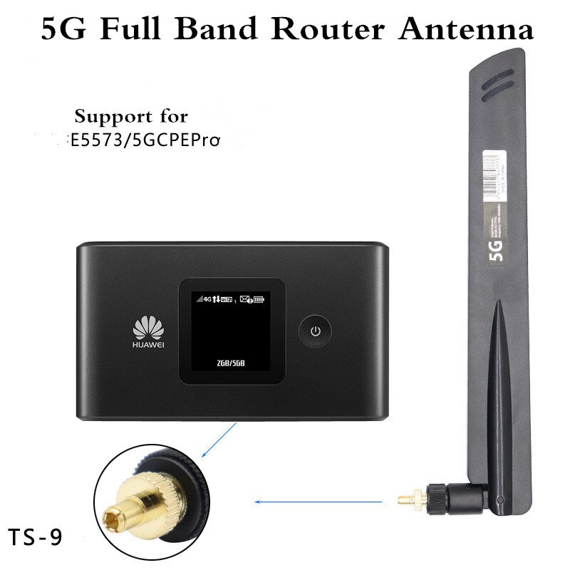High gain 40/38 dbi signal booster wifi antenne 5g cpe pro router fold fuld band  ts9 interface 600-6000 mhz til huawei  b311 5 e 773