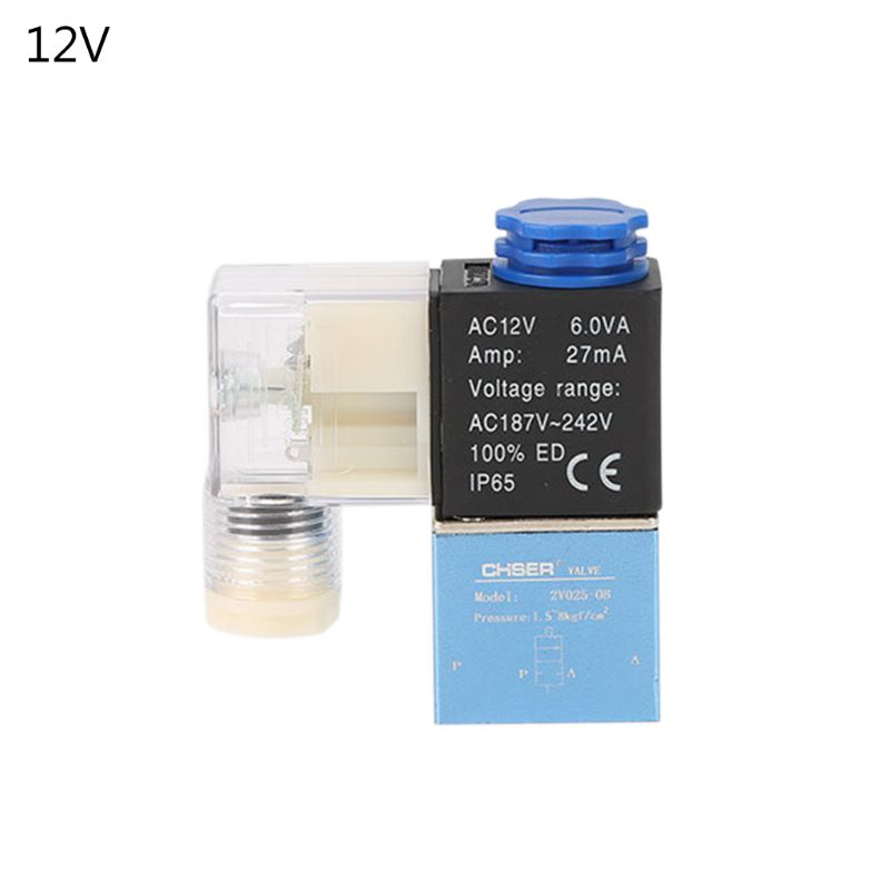 12V Pneumatic Electric Solenoid Valve 2 Position 2 Port Normally Closed