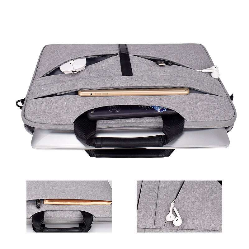 Tragbare Computer Blase Tasche Notebook Schulter Tasche Leder Laptop Tasche Seite Tasche für Männer Business Tasche Sac Bandouliere Homme