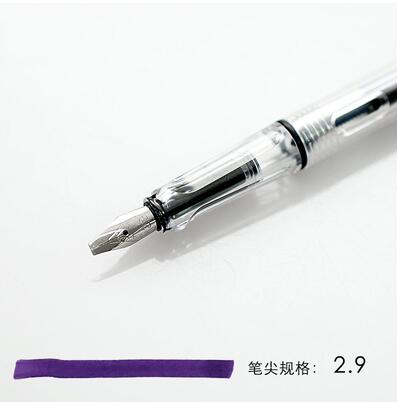 Stylo parallèle, style gothique, calligraphie anglaise, stylo tibétain, avec pôle Transparent, style Art à tête plate: 2.9mm