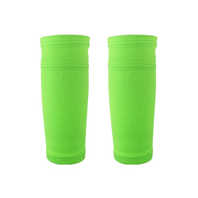 1 Pair Soccer Protective Socks Shin Guard With Pocket For Football Shin Pads Leg Sleeves Supporting Adult Support Sock: Green / M