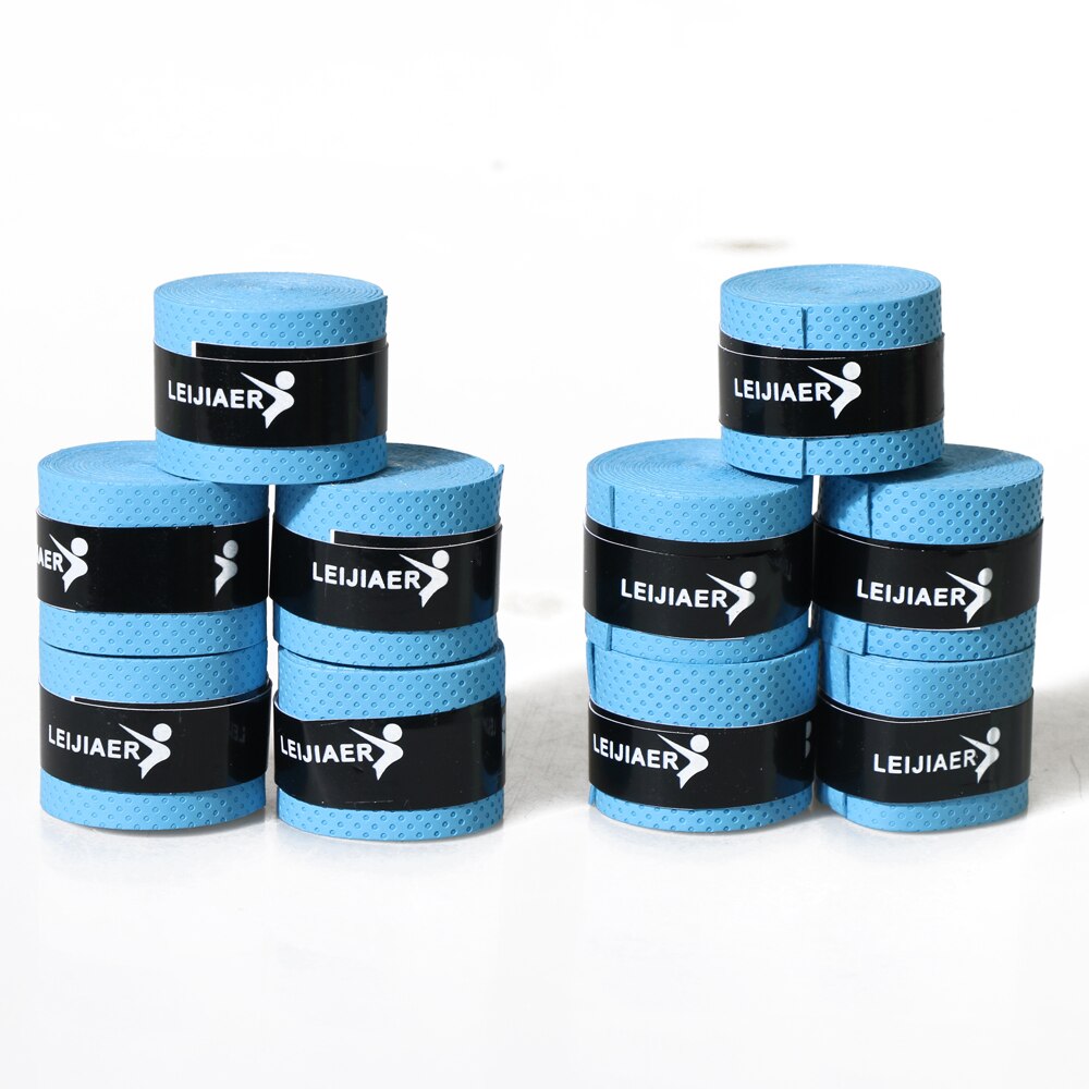 10pcs/lot Tennis Racket PU Overgrip Anti-skid Sweat Absorbed Soft Wrap Taps Tenis Racquet Damper Dry Vibration Tacky Badminton