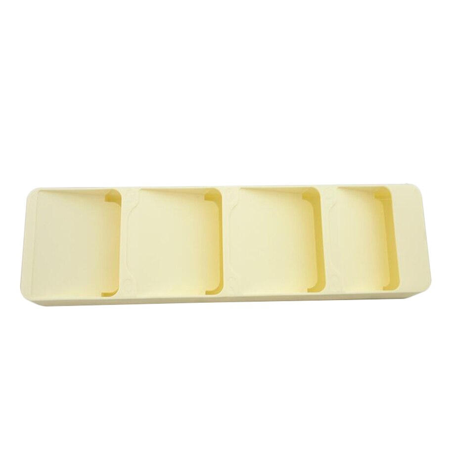 Køkkenskuffe opbevaringsboks bestik spisepinde knive gafler arrangør skuffe opdeler bestikbeholder beholder: Beige