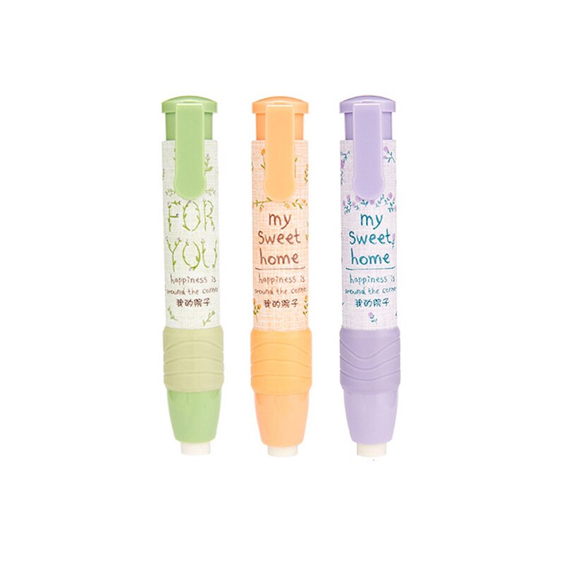 Słodka miłość seria mechaniczna gumka dzieci kreatywna gumka robić mazania jako szkolne materiały korekcyjne: zestaw 2 losowy kolor