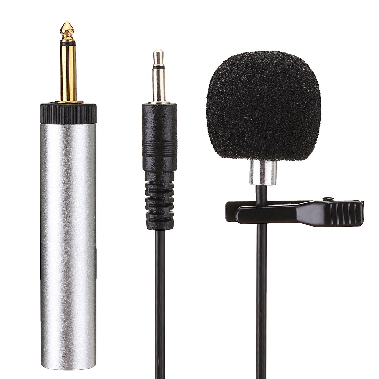 LEORY Lapel Lavalier Microphone Mini Violin Guitar Clip-on Lapel Condenser Microphones Mic For Trumpet Musical Instrument