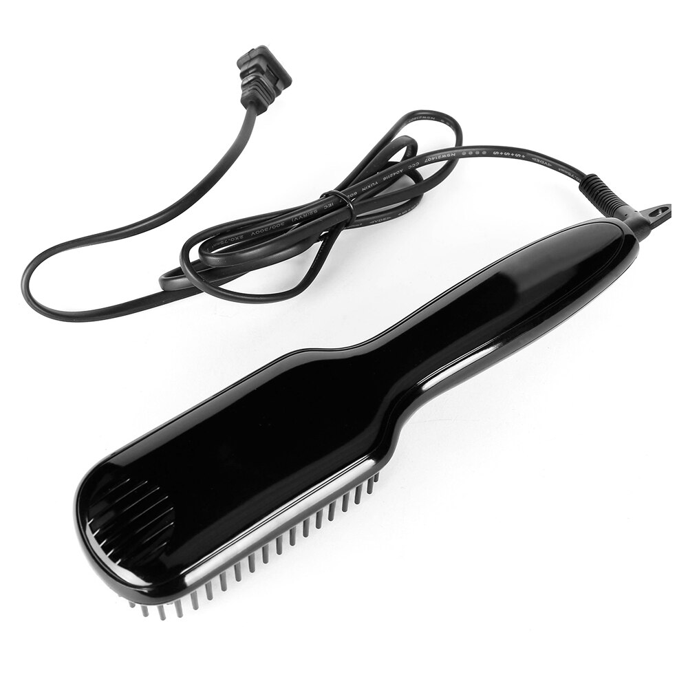 Plancha de pelo eléctrica, peines, plancha de cerámica iónica, cepillos para alisar la barba, calentamiento rápido, función anti-escaldaduras para hombres