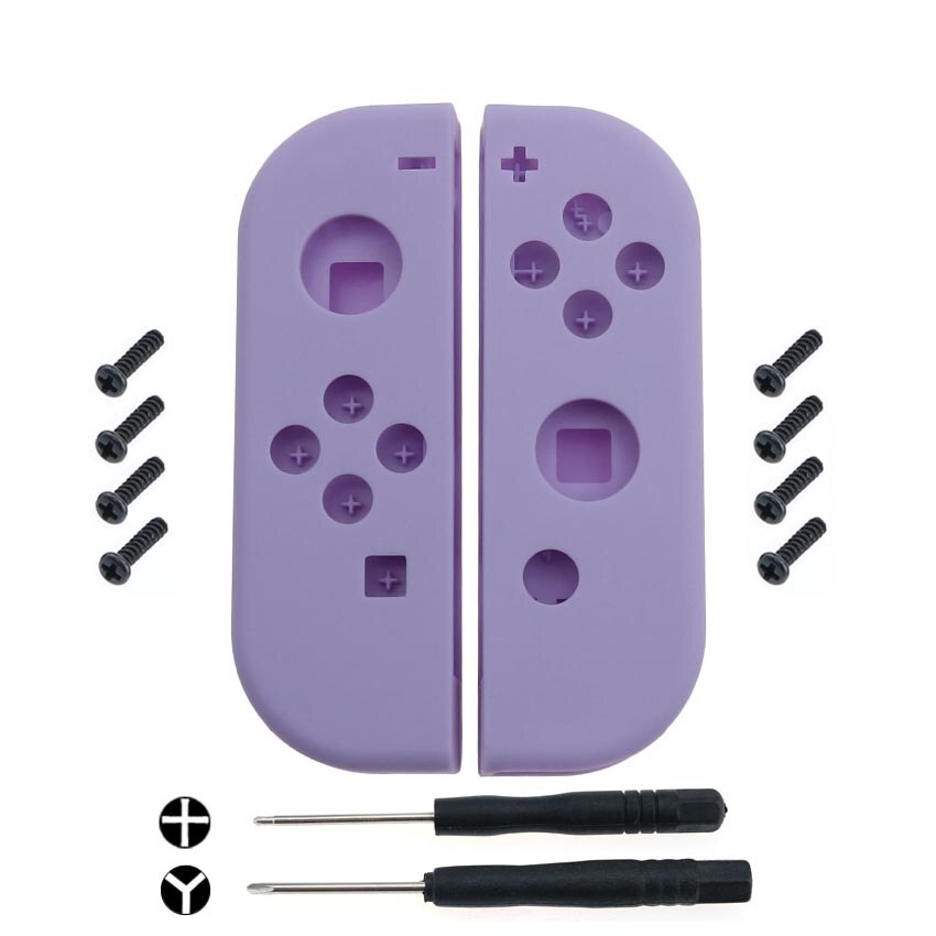 1 Pair Controller Kit di Riparazione Alloggiamento Della Copertura Borsette per il Caso di Nintendo Interruttore Joy-Con FAI DA TE In Plastica di Copertura Controller Cacciavite vite: B-B Light purple